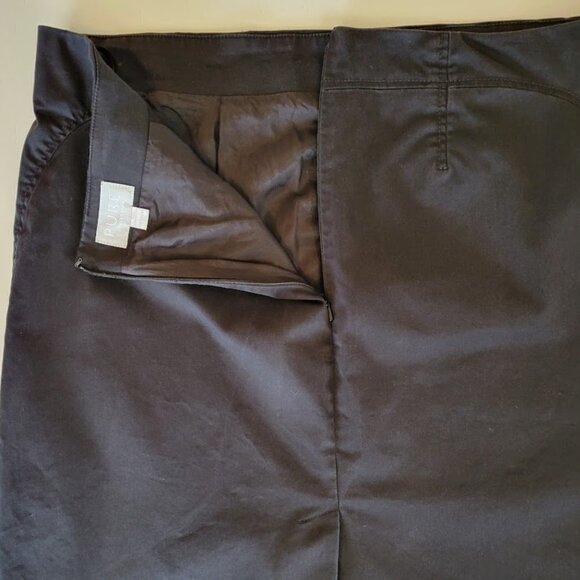 Pure Collection Black Pencil Skirt Knee Length Cotton Blend Womens Size 14/16 - Picture 4 of 9